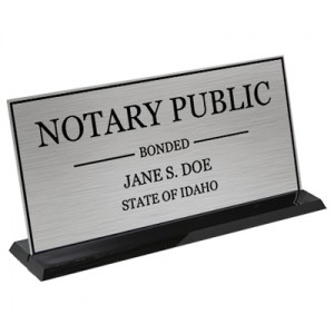 Personalized Display Sign (Silver-Black)